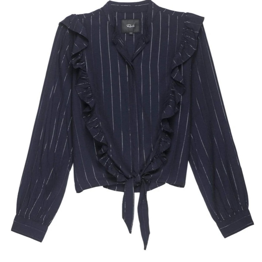 Rails Piper Ruffle Tie Top button down blouse
